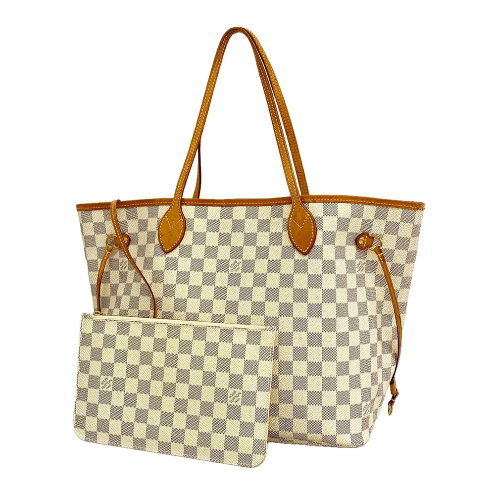Louis Vuitton Damier Azur Neverfull MM Tote Bag N40604 Brown (Women's)